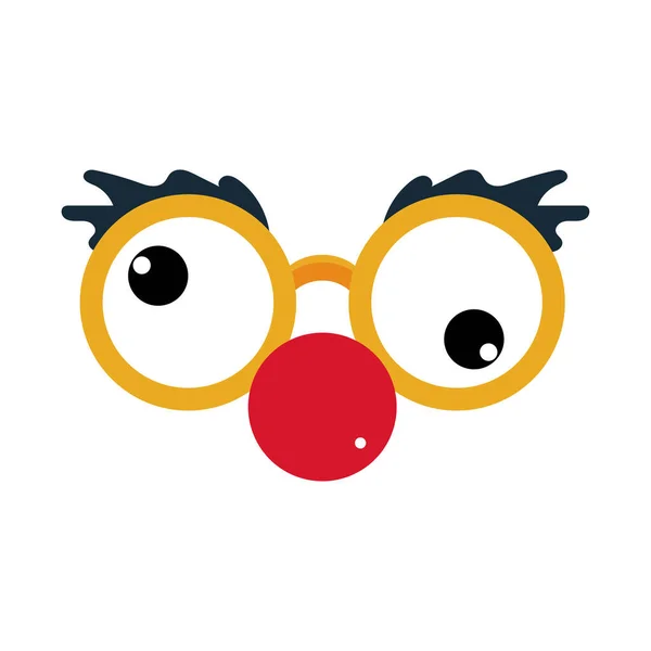 Isolated Colored Eyeglasses Joke Toy Icon Vector Illustration — Stock Vector