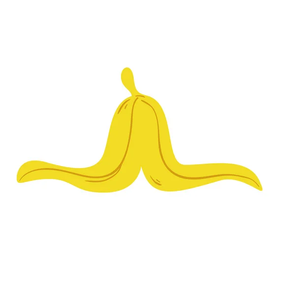 Isolée Icône Croquis Coquille Banane Colorée Illustration Vectorielle — Image vectorielle