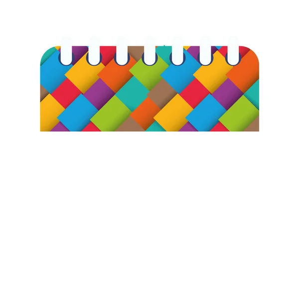 Imagen Calendario Vacío Color Aislado Ilustración Vectorial — Vector de stock