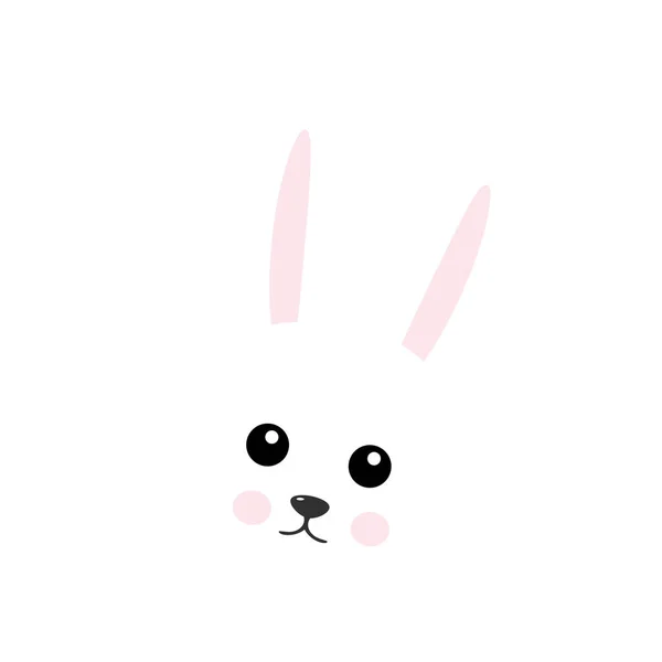 Aislado Color Lindo Conejo Avatar Vector Ilustración — Vector de stock