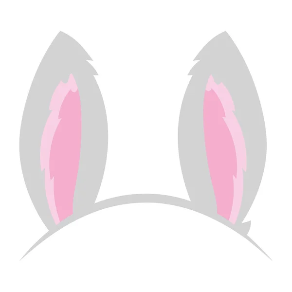 Ізольована Кольорова Пара Кролячих Вух Векторні Ілюстрації — стоковий вектор