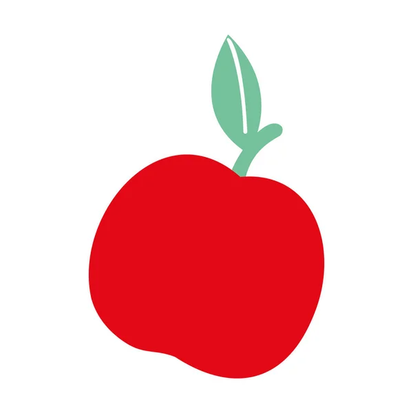 Μεμονωμένο Έγχρωμο Εικονίδιο Φρούτα Μήλο Διάνυσμα Εικονογράφηση — Διανυσματικό Αρχείο