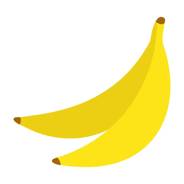 Μεμονωμένα Χρωματιστά Φρούτα Μπανάνα Εικονίδιο Διάνυσμα Εικόνα — Διανυσματικό Αρχείο