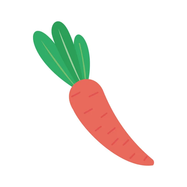Icono Vegetal Zanahoria Color Aislado Ilustración Vectorial — Vector de stock