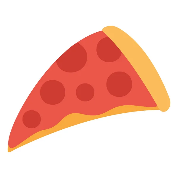 Isolerad Färgad Pizza Snabbmat Ikon Vektor Illustration — Stock vektor