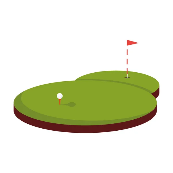 孤立した色のゴルフ場のアイコンベクトルイラスト — ストックベクタ