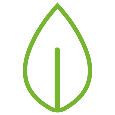 İzole edilmiş yaprak simgesi Düz Tasarım Vektörü illüstrasyonu