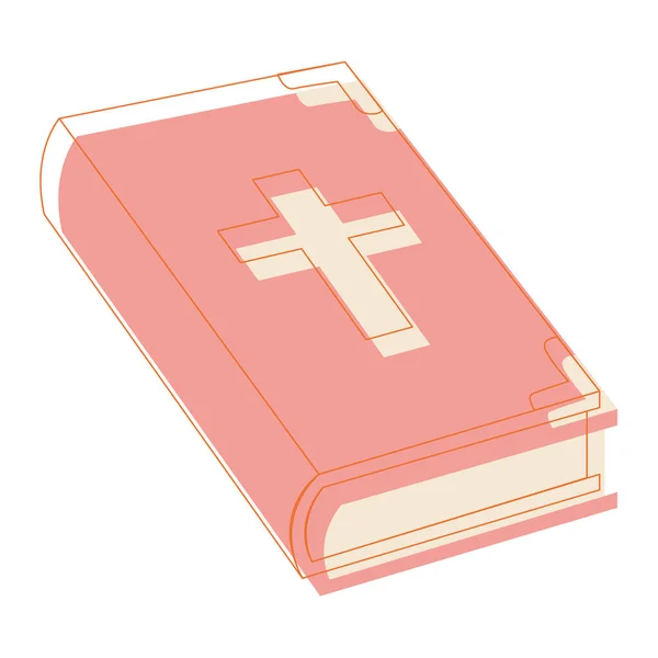 Isolée Icône Bible Sainte Couleur Illustration Vectorielle — Image vectorielle