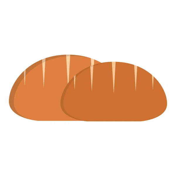 Zole Edilmiş Renkli Ekmek Simgesi Görüntü Vektörü Illüstrasyonu — Stok Vektör