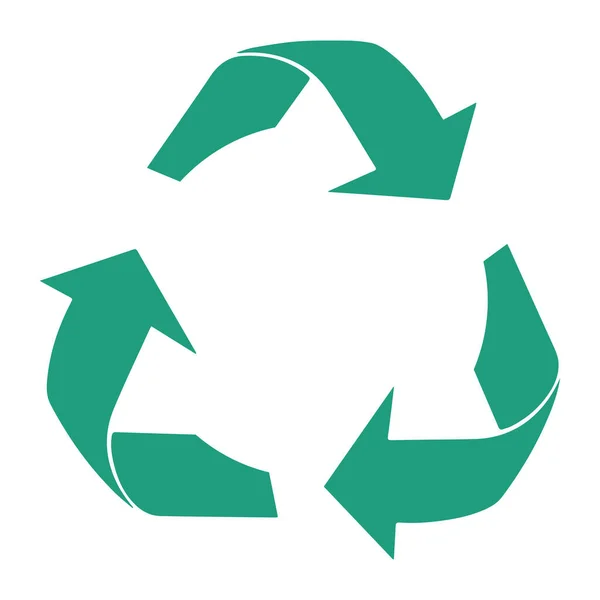 Μεμονωμένο Πράσινο Ανακυκλώσιμο Σύμβολο Εικόνας Διανυσματική Απεικόνιση — Διανυσματικό Αρχείο