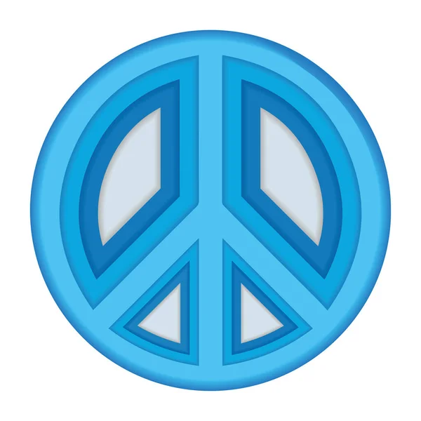 Simbolo Pace Colorato Isolato Con Strati Illustrazione Vettoriale — Vettoriale Stock