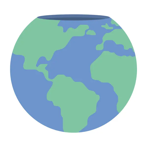 Imagen Planeta Tierra Color Aislado Ilustración Vectorial — Vector de stock