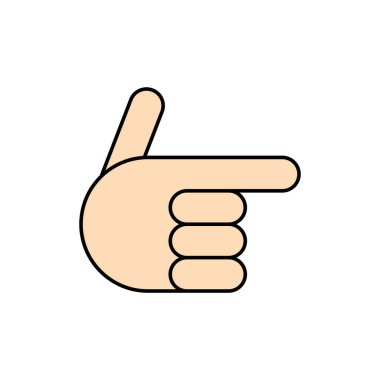 Ayrı renkte el hareketi simgesi Vektör illüstrasyonu