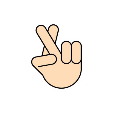 Ayrı renkte el hareketi simgesi Vektör illüstrasyonu