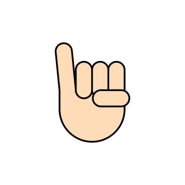 Ayrı renkte el hareketi simgesi Vektör illüstrasyonu