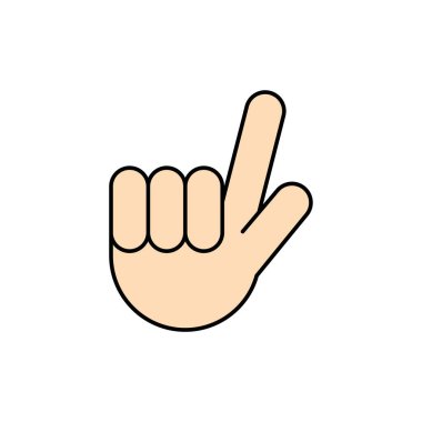 Ayrı renkte el hareketi simgesi Vektör illüstrasyonu