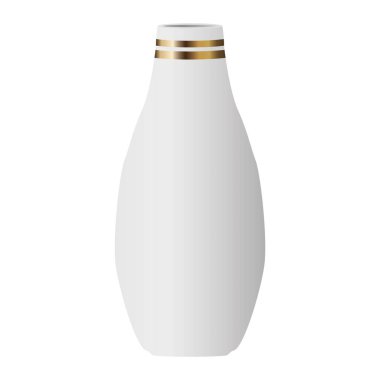 İzole edilmiş renkli modern sanatsal vazo ikonu Vektör illüstrasyonu