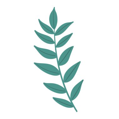 İzole edilmiş doğal yaprak ikonu Vektör illüstrasyonu