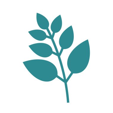 İzole edilmiş doğal yaprak ikonu Vektör illüstrasyonu