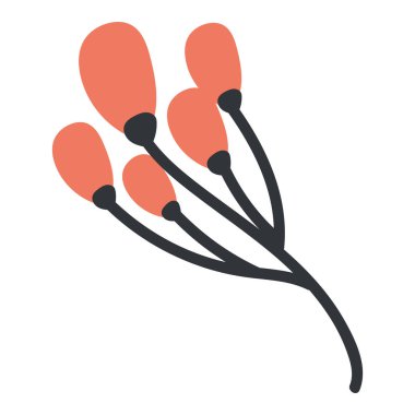 İzole edilmiş doğal yaprak ikonu Vektör illüstrasyonu