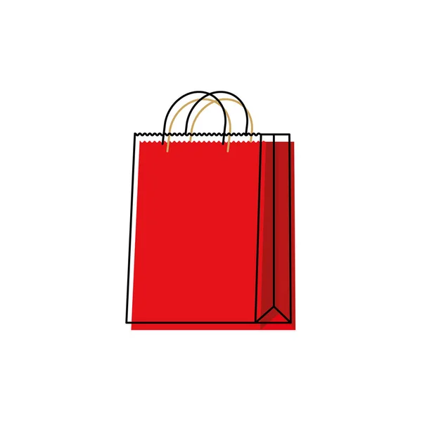 Ícone Saco Compras Colorido Isolado Ilustração Vetorial —  Vetores de Stock