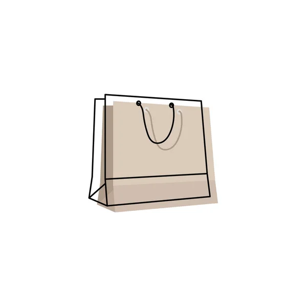 Isolato Colorato Shopping Bag Icona Vettoriale Illustrazione — Vettoriale Stock