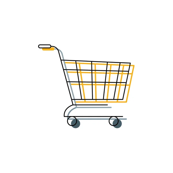 Isolated Colored Shopping Cart Icon Vector Illustration — Stock Vector