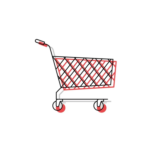 Isolated Colored Shopping Cart Icon Vector Illustration — Stock Vector