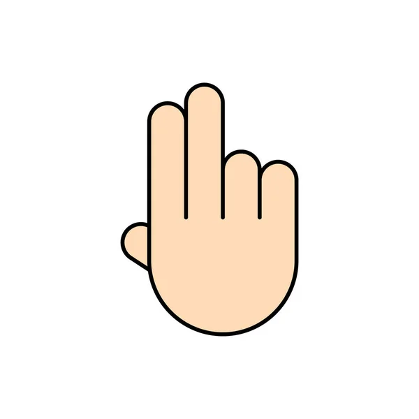 Isolated Colored Hand Gesture Icon Vector Illustration — Stock Vector