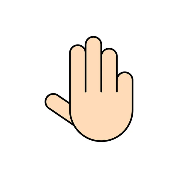 Isolated Colored Hand Gesture Icon Vector Illustration — Stock Vector