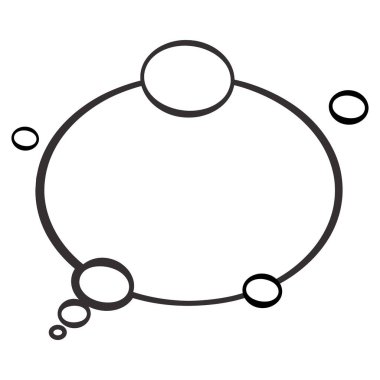 Isolated empty comic speech bubble Vector illustration