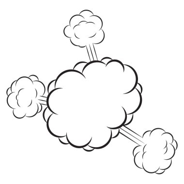 Isolated empty comic speech bubble Vector illustration