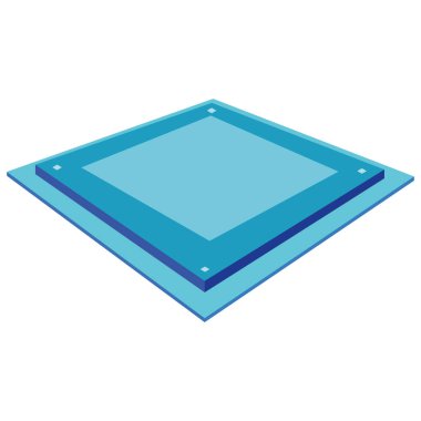 İzole edilmiş boş teknoloji hologram temel vektör çizimi