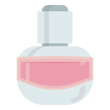 İzole edilmiş renkli parfüm şişesi ikonu Vektör illüstrasyonu