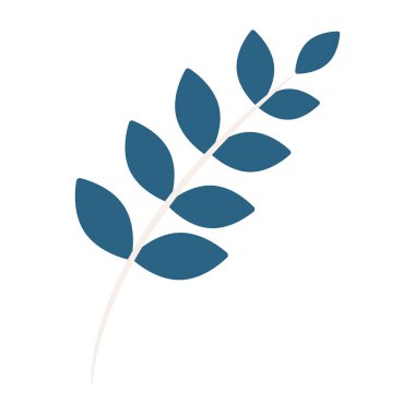 İzole edilmiş doğal yaprak ikonu Vektör illüstrasyonu