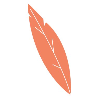 İzole edilmiş doğal yaprak ikonu Vektör illüstrasyonu