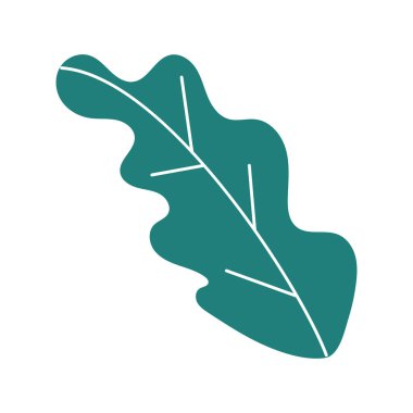 İzole edilmiş doğal yaprak ikonu Vektör illüstrasyonu