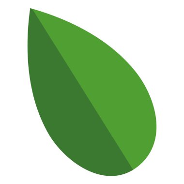 İzole edilmiş doğal yaprak ikonu Vektör illüstrasyonu