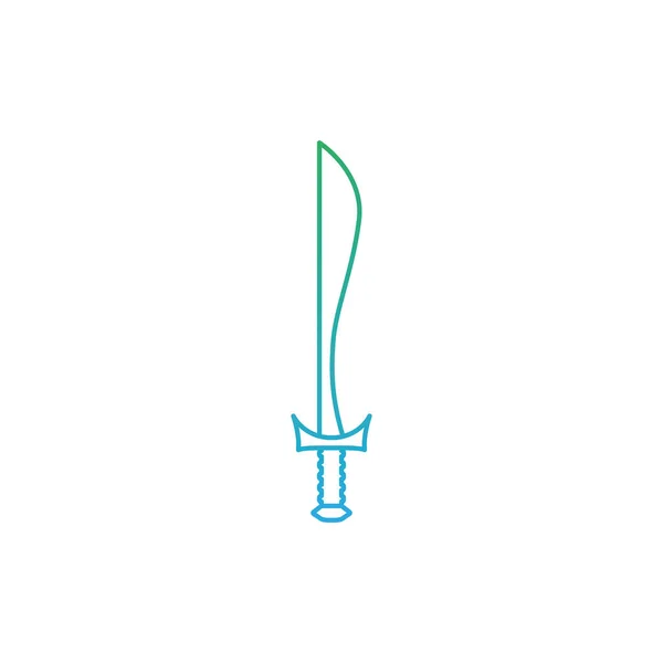 孤立した剣の武器中世のアイコンベクトルイラスト — ストックベクタ