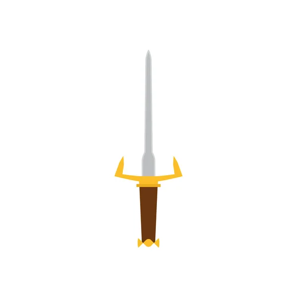 Espada Aislada Arma Icono Medieval Ilustración Vectorial — Archivo Imágenes Vectoriales