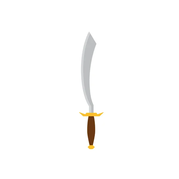 Arma Espada Isolada Ícone Medieval Ilustração Vetorial —  Vetores de Stock