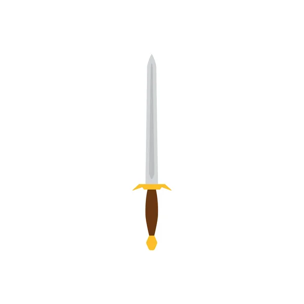 Espada Aislada Arma Icono Medieval Ilustración Vectorial — Vector de stock