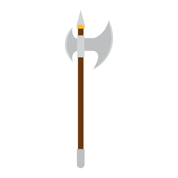 Isolated Polearm Weapon Medieval Icon Vector Illustration — Stock Vector