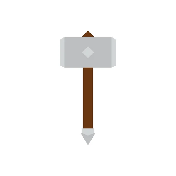 Isolated Hammer Weapon Medieval Icon Vector Illustration — Stock Vector