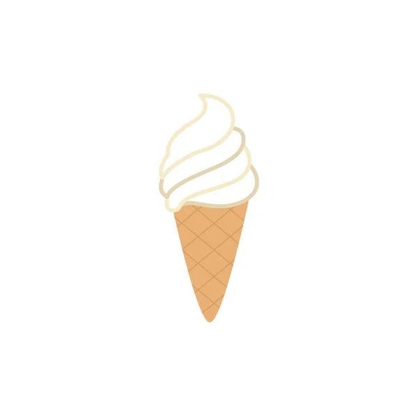 Icône Contour Crème Glacée Colorée Isolée Illustration Vectorielle — Image vectorielle