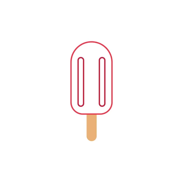 Μεμονωμένη Έγχρωμη Εικόνα Περίγραμμα Popsicle Διανυσματική Απεικόνιση — Διανυσματικό Αρχείο