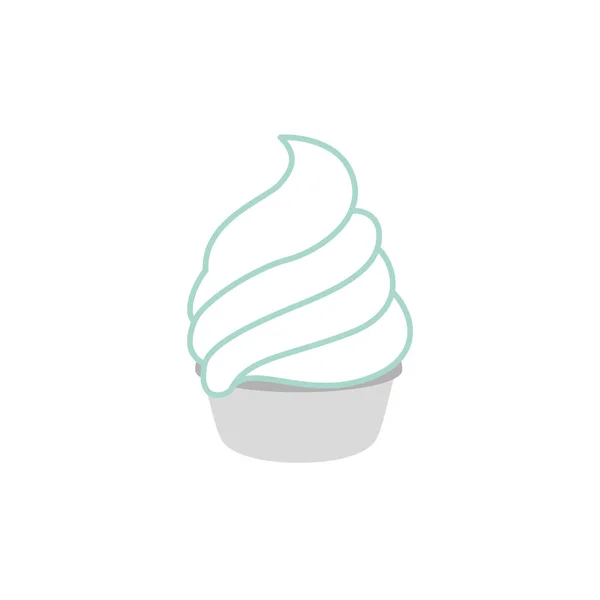 Isolated Colored Ice Cream Outline Icon Vector Illustration — Stock Vector