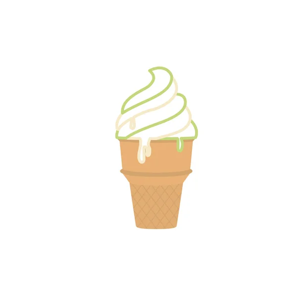 Изолированный Цветной Контур Иконки Мороженого Векторная Иллюстрация — стоковый вектор