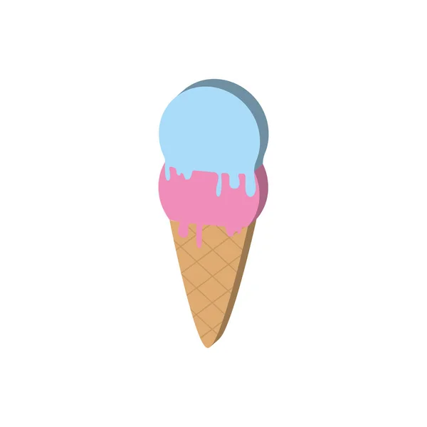 Isolierte Farbige Eis Ikone Vektor Illustration — Stockvektor