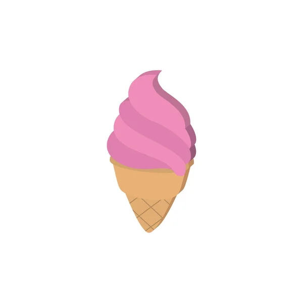 孤立した色の3Dアイスクリームアイコンベクトルイラスト — ストックベクタ